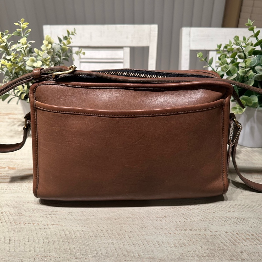 Vintage Coach Minimalist Leather Crossbody Bag